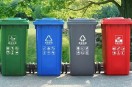 小区物业塑料四分类彩色垃圾桶