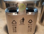 高档小区双分类不锈钢垃圾桶
