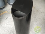 黑钛室内圆柱形不锈钢垃圾桶