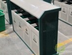市政街道镂空四分类钢板垃圾箱