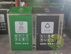 浙江温州脚踏式大容量不锈钢分类垃圾桶图片