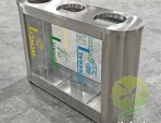 室内机场透明三分类不锈钢垃圾桶