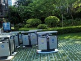 高档钢制垃圾桶让普洱街道更显大气
