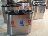 广西南宁商场采购三分类不锈钢垃圾桶