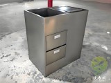 专业定制商用不锈钢柜式垃圾桶为商业空间注入实用与美观