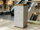 大理石纹不锈钢垃圾桶让酒店商场电梯口成为你的品质名片