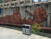 户外仿大理石玻璃钢垃圾桶