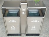 户外街道环卫分类钢制垃圾桶