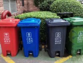 脚踏式塑料分类垃圾桶