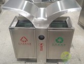 户外市政环卫不锈钢双分类垃圾箱