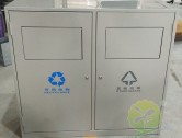 带盖环保钢制分类垃圾箱