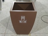 地产公司喷塑方形不锈钢花箱