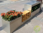 户外街道大型创意不锈钢花箱