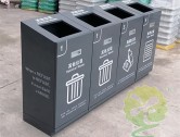 商用推拉式不锈钢分类垃圾桶图片