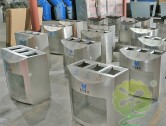 湖北武汉透明三分类不锈钢垃圾桶
