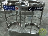 香港地铁站透明两分类不锈钢垃圾桶