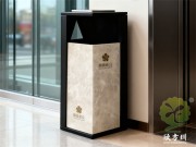 西藏仿大理石纹方形不锈钢垃圾桶定制案例圣域礼赞，藏地新颜