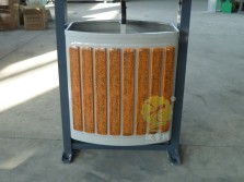 防盗小型分类钢木垃圾桶