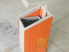 户外公园单筒钢木果皮箱