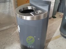 市政道路圆柱形垃圾回收桶