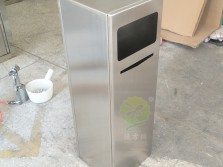 电镀室内方形不锈钢果皮箱