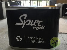 出口室内机场三分类不锈钢垃圾桶