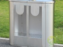 室内地铁站不锈钢分类垃圾桶