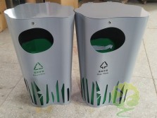 喷塑异形不锈钢分类垃圾桶