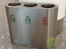 机场室内三分类不锈钢垃圾桶
