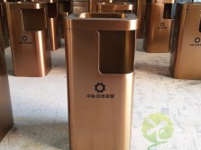 小区电梯口方形不锈钢果皮箱