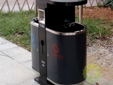 公园冷板喷塑环保分类垃圾桶