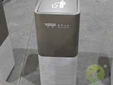 室内电梯口摇盖式不锈钢垃圾桶