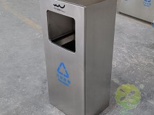 户外方形滑轨不锈钢垃圾桶