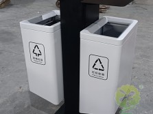 市政道路喷塑不锈钢分类果皮箱