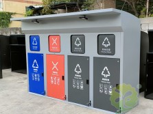 太阳能照明不锈钢分类垃圾回收箱