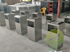 户外抽拉式滑轨组合式不锈钢分类垃圾桶