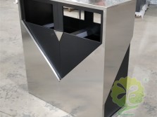 户外街道创意喷粉不锈钢分类垃圾桶