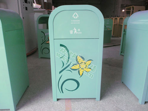  湖北荆州幼儿园定制钢制烤漆垃圾桶