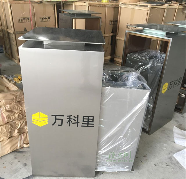 广东地产采购滑轨式室内不锈钢垃圾桶