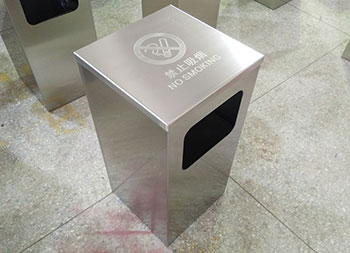 室内电梯口方形不锈钢果皮箱主图