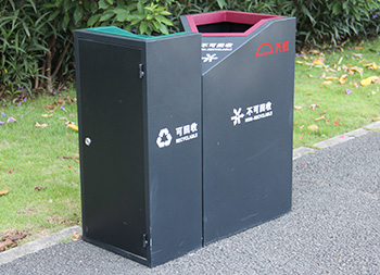 天虹商场两分类钢制垃圾桶主图