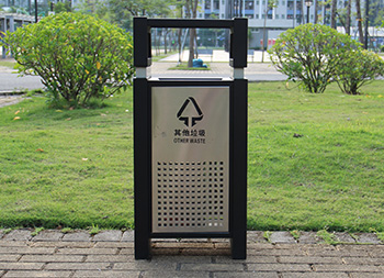 方形组合式钢板分类垃圾桶主图