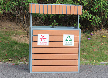 户外精品花箱钢木分类垃圾桶主图