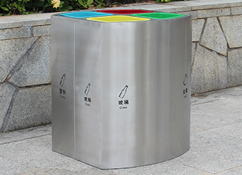 室内立式不锈钢四分类垃圾桶主图