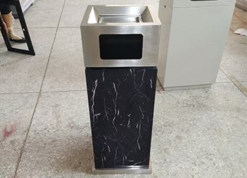 电镀大理石纹不锈钢果皮箱主图