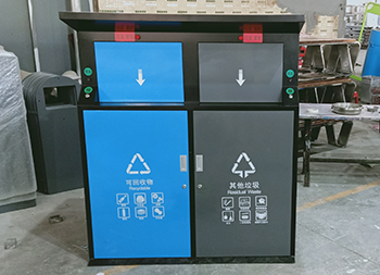 户外智能钢板分类垃圾箱主图