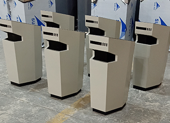 室内异形喷塑不锈钢垃圾桶主图