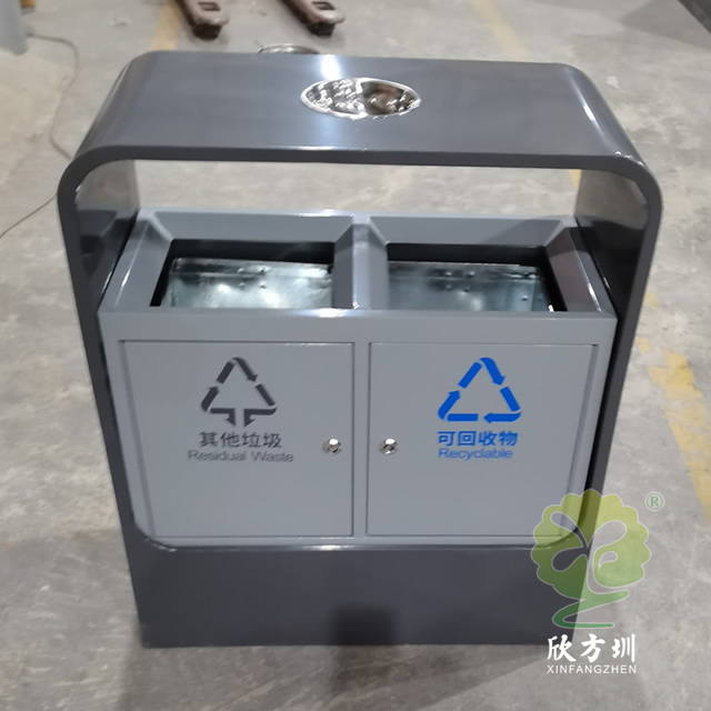 户外喷塑不锈钢分类垃圾桶-图5