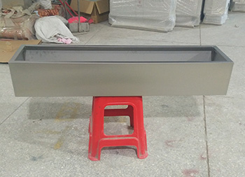 室外长方形不锈钢本色花箱主图