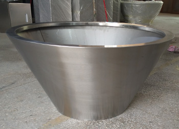 户外锥形不锈钢景观花钵主图